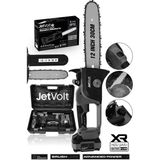 Jetvolt Çift Akülü Testere Ağaç Odun Dal Kesme Motoru - Siyah