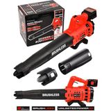 Jetvolt Profesyonel 21 V Çift Akülü Turbo Motor 2800 Rpm Yaprak Hava Üfleme Makinesi - KIRMIZI