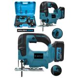 JetVolt Profesyonel 21v 3.0ah 10 Pilli Metal Şanzıman Dekupaj Testere - Mavi