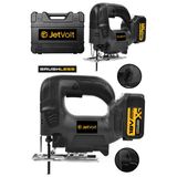 JetVolt Profesyonel 21v 3.0ah 10 Pilli Metal Şanzıman Dekupaj Testere - Siyah