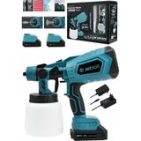 Jetvolt Yüksek Basınçlı Çift Akülü Sprey Boya Püskürtme Tabancası - Mavi - 0,2 mm