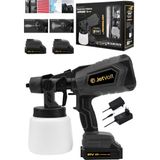Jetvolt Yüksek Basınçlı Çift Akülü Sprey Boya Püskürtme Tabancası - Siyah - 0,2 mm