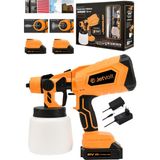 Jetvolt Yüksek Basınçlı Çift Akülü Sprey Boya Püskürtme Tabancası - Turuncu - 0,2 mm