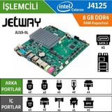 Jetway Jlı1s-5l Intel Celeron J4125 Fansız Endüstriyel Mini Itx Anakart