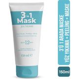 Jeunesse 3 In 1 Yüz Maskesi Arındırıcı Krem Tüm Cilt Tipleri İçin C Vitamini 150 ml
