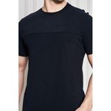 Jeuss Erkek Viscon Lina Likralı Kumaş Bisiklet Yaka Siyah Tshirt - 2XL