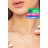 Jewelmim Elif İsim Yazılı Gümüş Kolye | Rose Altın Kaplama İsim Kolyesi 925 Ayar Kadın İsimli Gümüş Kolye