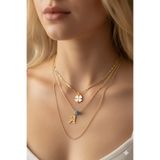 Jewerly Kadın Gold Harmony kombin üçlü A harfli kolye