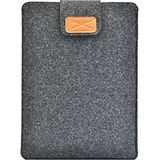 Jewval Apple Macbook Air Pro 13 Inch Tüm Modeller Için Keçe Kılıf Çantai Laptop Notebook Kılıfı - Koyu Gri