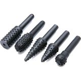 Jewval Hss 5 Adet 1-4' 6mm Shank Matkap Ucu Set Ağaç Oyma Törpü Işle Yüksek Hızlı Matkap Uçl - Gri