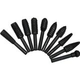 Jewval Matkap Uç Seti Hss 10 Adet 1/4 '' 3Mm Shank Ahşap Oyma Ağaç Oyma Törpü Işleme Matkap Uçları Hı