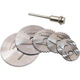 Jewval Mini Dairesel Testere Bıçağı 7 Li Parça Set Döner Dremel Ahşap, Plastik, Laminat ve Alüminyum - Gri
