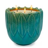 Jeximing Zarif Seramik Citronella Kokulu Mum, Elle Dökülen Soya Mumu Aroma Mum, Ambiyans Geliştirici Merkez Parçası, 40 Saate Kadar Yanar, 20 oz