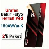 JEYI M.2 2280 SSD M.2 Grafen-Bakır Folyo M.2 Heatsink Termal Ped - 2'li