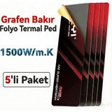 JEYI M.2 2280 SSD M.2 Grafen-Bakır Folyo M.2 Heatsink Termal Ped - 5'li