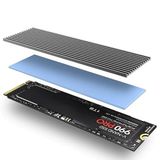 JEYI N80 M.2 NVMe SSD Alüminyum Soğutucu Kasa, Pasif Soğutma, Siyah Mat, Termal Ped ile