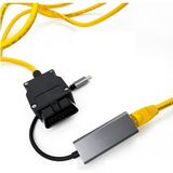 JFIND OHP ENET OBD2 KABLOSU (Enet Kablosu + USB Tip C) BMW ENET Kablo OBD2’den RJ45’e Dönüştürücü | F Serisi Kodlama, BimmerCode ve Teşhis Yazılımları ile Uyumlu Ethernet Arayüz Kablosu