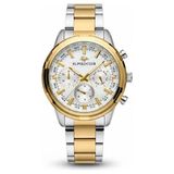 Jg. Polo Club Erkek Kol Saati Altın ve Gümüş Renk, Beyaz Kadran - Şık Metal Kordon, 2 Yıl Garantili - 41 mm - 45 mm