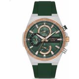 Jg. Polo Club Erkek Kol Saati Bakır Renk, Yeşil Kadran - Şık Silikon Kordon, 2 Yıl Garantili - 41 mm - 45 mm