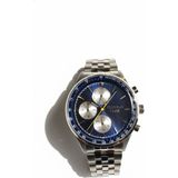 Jg. Polo Club Erkek Kol Saati Gümüş ve Mavi Renk, Gümüş Kadran - Şık Metal Kordon, 2 Yıl Garantili - 41 mm - 45 mm
