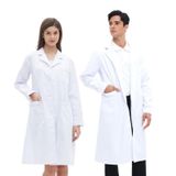 JGCJGG Beyaz laboratuvar önlüğü, laboratuvar önlüğü, pamuk, kadın, erkek önlüğü, beyaz, doktor önlüğü, düğmeli laboratuvar önlüğü, 3 cepli, laboratuvar, hastane, okul için, XL