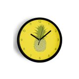 Jhaar Ananas Tasarımı Mutfak Duvar Saati - 35Cm - Önü Camlı Siyah Kasa - Sessiz Mekanizma