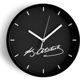 JHAAR Atatürk Temalı Dekoratif Modern Duvar Saati - 30cm - Önü Camlı Siyah Kasa - 30 x 30 cm