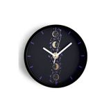Jhaar Ayın Evreleri Modern Duvar Saati - 35Cm - Önü Camlı Siyah Kasa - Sessiz Mekanizma
