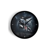 Jhaar Beşiktaş Tasarımlı Modern Duvar Saati - 25Cm - Önü Camlı Siyah Kasa - Sessiz Mekanizma