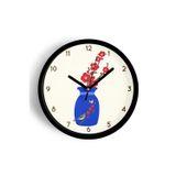 Jhaar Çiçek Açan Zaman Modern Tasarım Duvar Saati - 25Cm - Önü Camlı Siyah Kasa - Sessiz Mekanizma