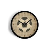 Jhaar Futbol Topu Tasarımı Modern Duvar Saati - Çocuk Odası Duvar Saati - 25Cm - Önü Camlı Siyah Kasa