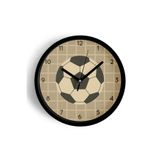 Jhaar Futbol Topu Tasarımı Modern Duvar Saati - Çocuk Odası Duvar Saati - 30Cm - Önü Camlı Siyah Kasa