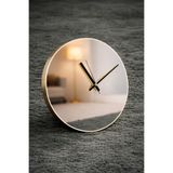 JHAAR Gold Ayna Yüzeyli Metal Modern Duvar Saati Orta Boyut 30 cm - Sessiz Mekanizma