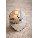 Jhaar Krom Ayna Yüzeyli Metal Modern Duvar Saati 30 Cm - Sessiz Mekanizma