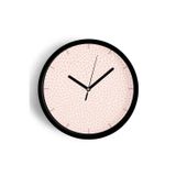 Jhaar Pembe Leopar Desenli Modern Duvar Saati - 35Cm - Önü Camlı Siyah Kasa - Sessiz Mekanizma