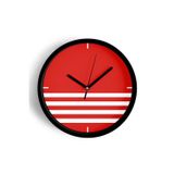 Jhaar Renkli Çizgili Modern Tasarım Duvar Saati - 30Cm - Önü Camlı Siyah Kasa - Sessiz Mekanizma