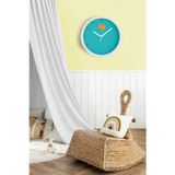 Jhaar Sevimli Kuş Çocuk Odası Modern Duvar Saati - 35Cm - Önü Camlı Beyaz Kasa - Sessiz Mekanizma