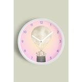 Jhaar Sevimli Tavşan Çocuk Odası Modern Duvar Saati - 25Cm - Önü Camlı Beyaz Kasa - Sessiz Mekanizma
