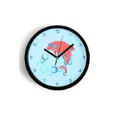 Jhaar Sevimli Yunus Modern Çocuk Odası Duvar Saati - 30Cm - Önü Camlı Siyah Kasa - Sessiz Mekanizma