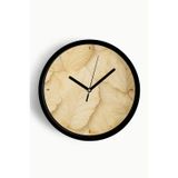 Jhaar Soyut - Bohem Yaprak Modern Duvar Saati - 35Cm - Önü Camlı Siyah Kasa - Sessiz Mekanizma