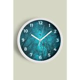Jhaar Soyut Gece Görüşü Modern Duvar Saati - 25Cm - Önü Camlı Beyaz Kasa - Sessiz Mekanizma