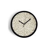 Jhaar Soyut Leopar Desenli Modern Duvar Saati - 35Cm - Önü Camlı Siyah Kasa - Sessiz Mekanizma