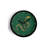 Jhaar Soyut Yılan Temalı Modern Duvar Saati - 35Cm - Önü Camlı Siyah Kasa - Sessiz Mekanizma