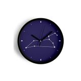 Jhaar Yıldız Takımı Desenli Modern Duvar Saati - 30Cm - Önü Camlı Siyah Kasa - Sessiz Mekanizma