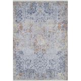 Jhelum Sarı Modern Geometrik Etnik Eskitme Desenli Boho Makinada Yıkanabilir Hafif Hav Toz Vermez Leke Tutmaz Kaymaz Taban Dijital Makine Baskı Halı Oturma Odası Salon Yolluk Koridor Mutfak Halısı