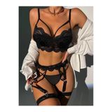jhena FANTEZİ JARTİYER TAKIM, KADIN FANTEZİ İÇ GİYİM, KADIN ÇEYİZLİK, SİYAH S/M