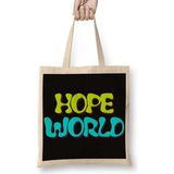 Jhope Hope World Baseball Basketbol Bez Çanta Uzun Saplı - Açık Bej - 40 X 40
