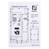 Jıafa JF-870 iPhone 11 6.1 Inc Mıknatıslı Çalışma Hasırı Vida Gostergeli-(5 - TK002M-6XTO7 - Beyaz