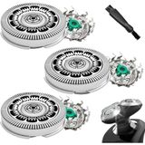 JIANCENGYU Philips Norelco 6000 Serisi 6000 için Yedek Bıçaklar ile Uyumlu Sh60 Yedek Başlıklar Philips Serisi 6000 Tıraş Makinesi S6810/82, S6850/85, S6880/81, Yükseltilmiş Sh60 Kafaları için Yedek Başlıklar