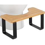 JIAPAIDUO Metal Ahşap Çömelme Tuvalet Taburesi, Yetişkinler için 7 İnç Banyo Kakası Taburesi, Su Geçirmez ve Kaymaz Tuvalet Taburesi, Yetişkinler Çocuklar Yaşlılar için Sağlıklı Taşınabilir Tuvalet